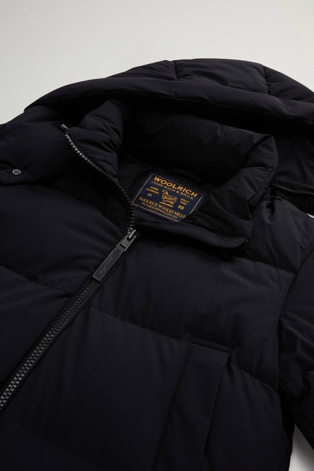 Piumino Madison in nylon elasticizzato con cappuccio rimovibile<BR/> CFWWOU2227FRUT3107 100 WOOLRICH 