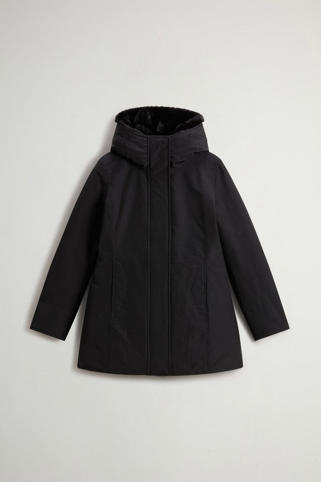 Heritage Boulder Parka in Ramar Cloth<BR/> CFWWOU2265FRUT0001 BLK WOOLRICH 