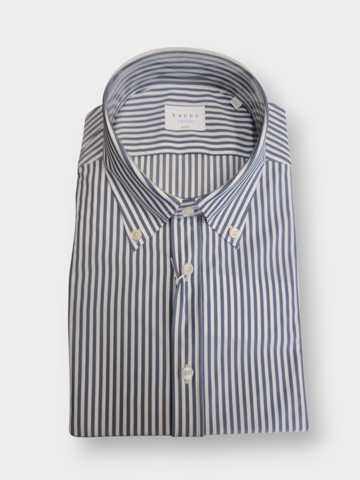 Camicia Collo Button Down bacchettata bianco blu ACT50731636 004 XACUS 