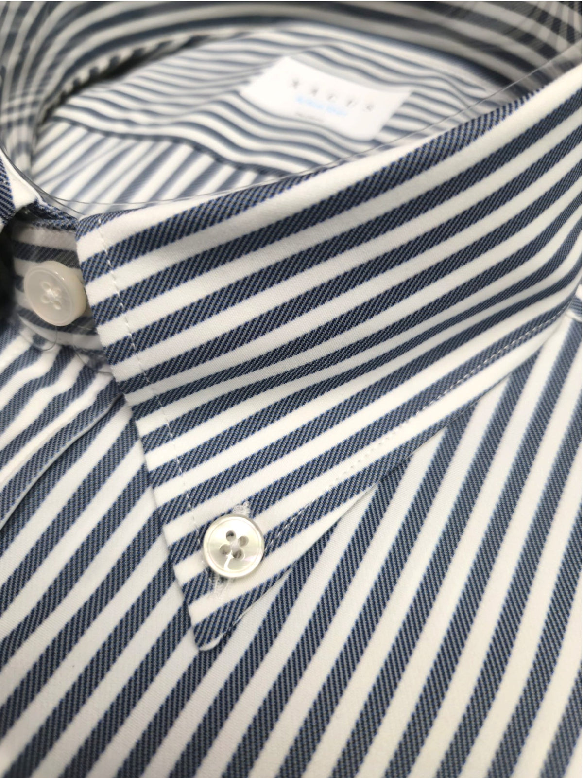 Camicia Collo Button Down bacchettata bianco blu ACT50731636 004 XACUS 