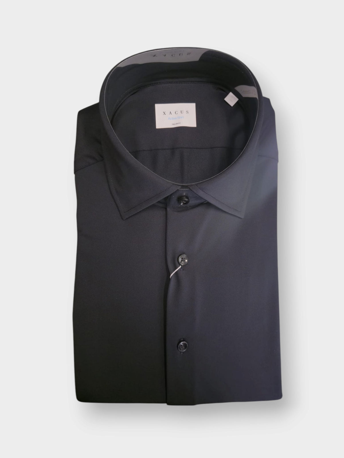 Camicia Collo Francese Piccolo Tinta Unita Twill Blu ACT53111460 003 XACUS 
