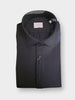 Camicia Collo Francese Piccolo Tinta Unita Twill Blu