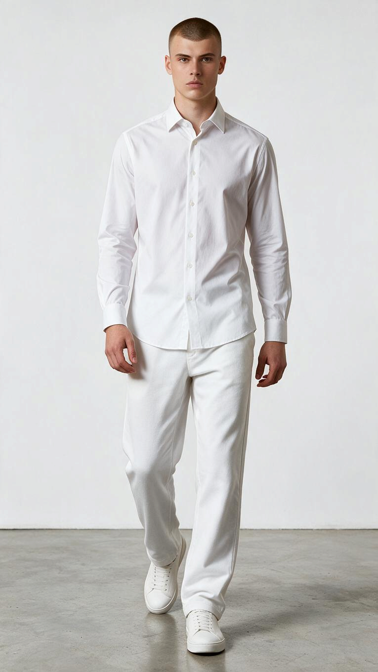 Camicia Collo Francese Piccolo Tinta Unita bianca WF53111805 001 XACUS 