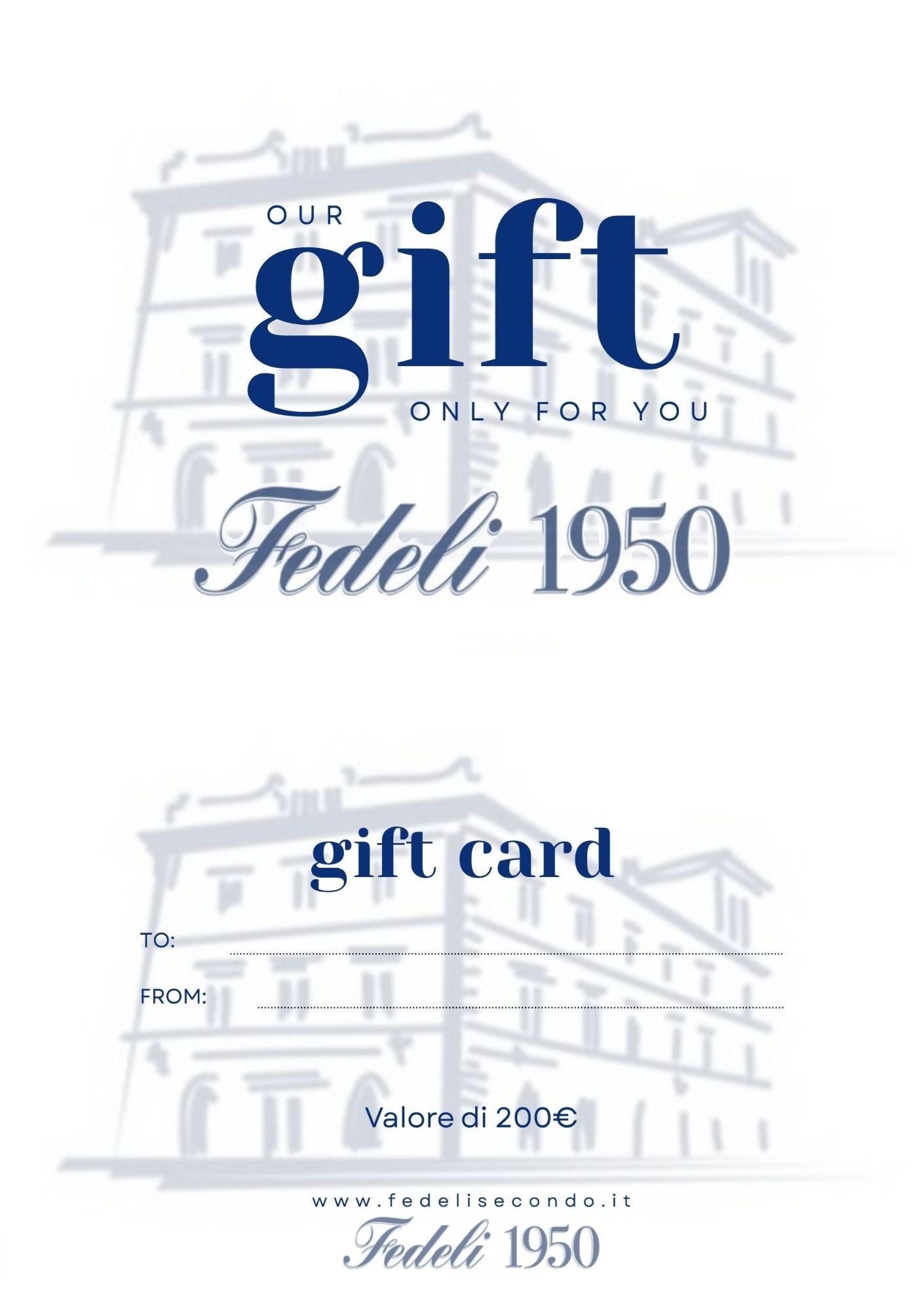 GIFT CARD FEDELI 1950