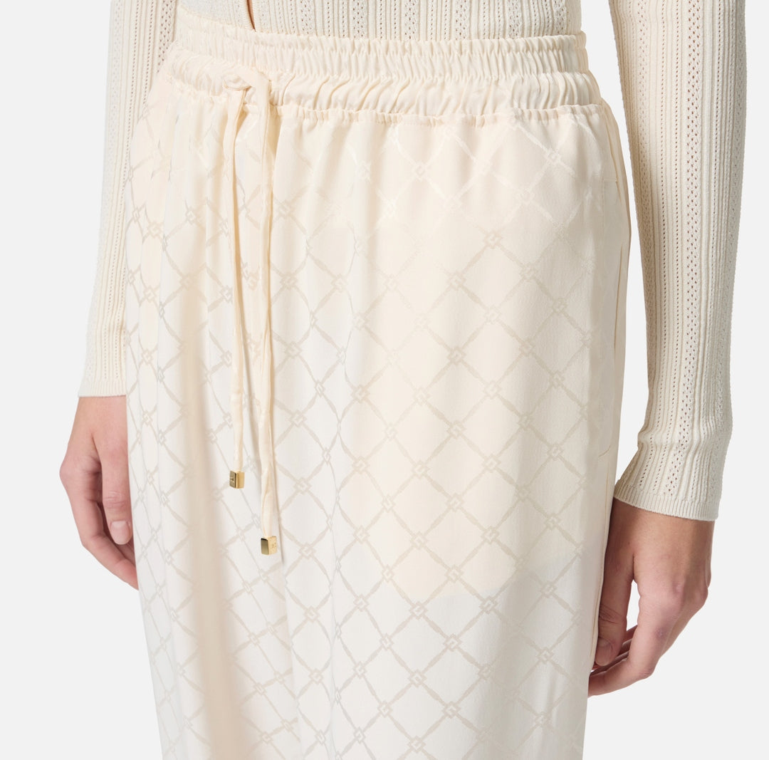 Joggers in satin con losanga jacquard PA09152E2 193 ELISABETTA FRANCHI 