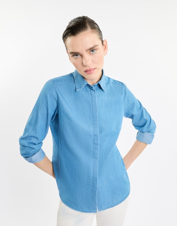 Camicia donna in denim NCWA150565LMJP U200 FAY 