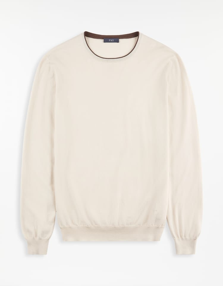 Pull Girocollo in Cotone NMMC1501730VHY 0017 FAY 