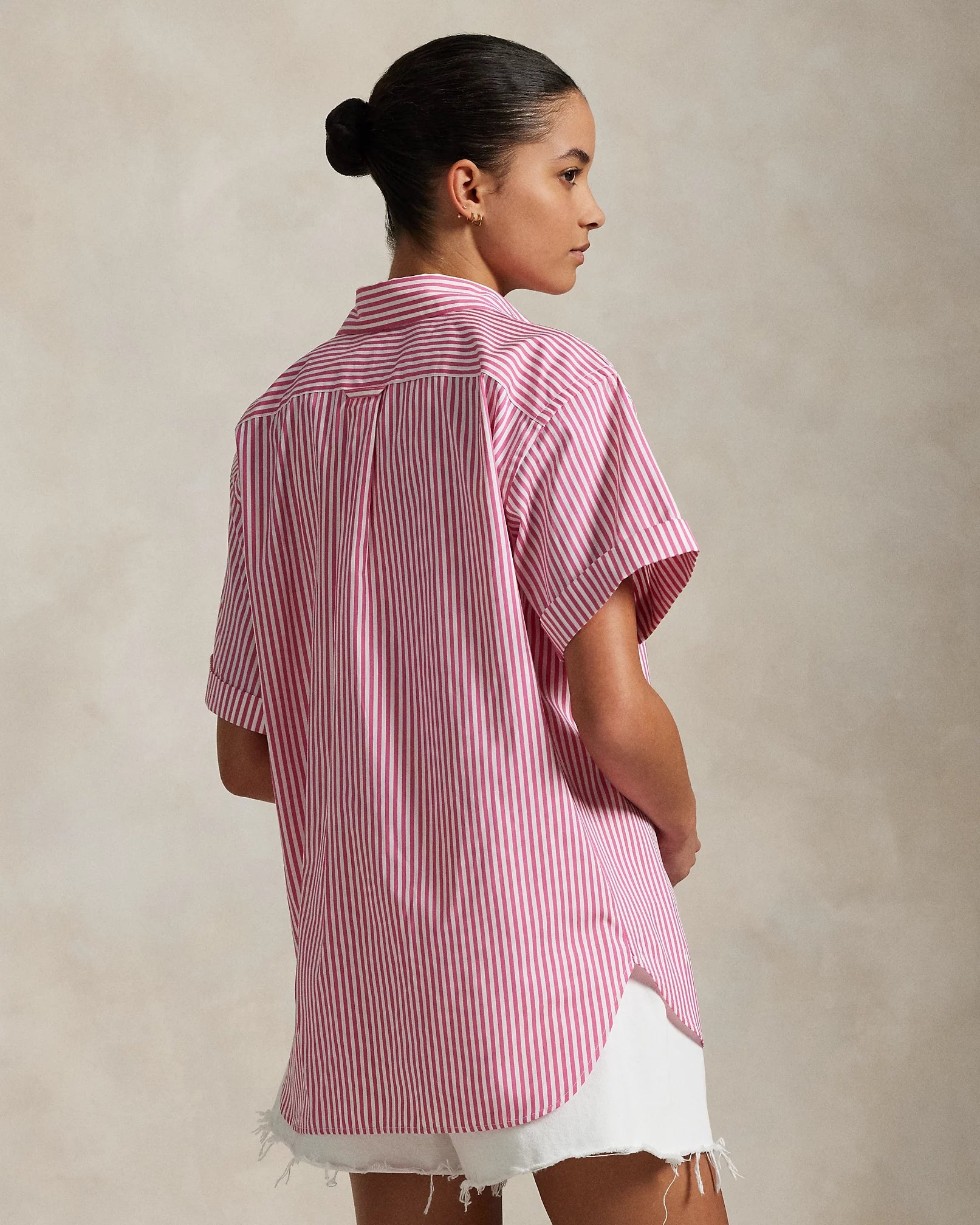 Camicia a righe Oversize-Fit<BR/> 211968224 002 RALPH LAUREN 