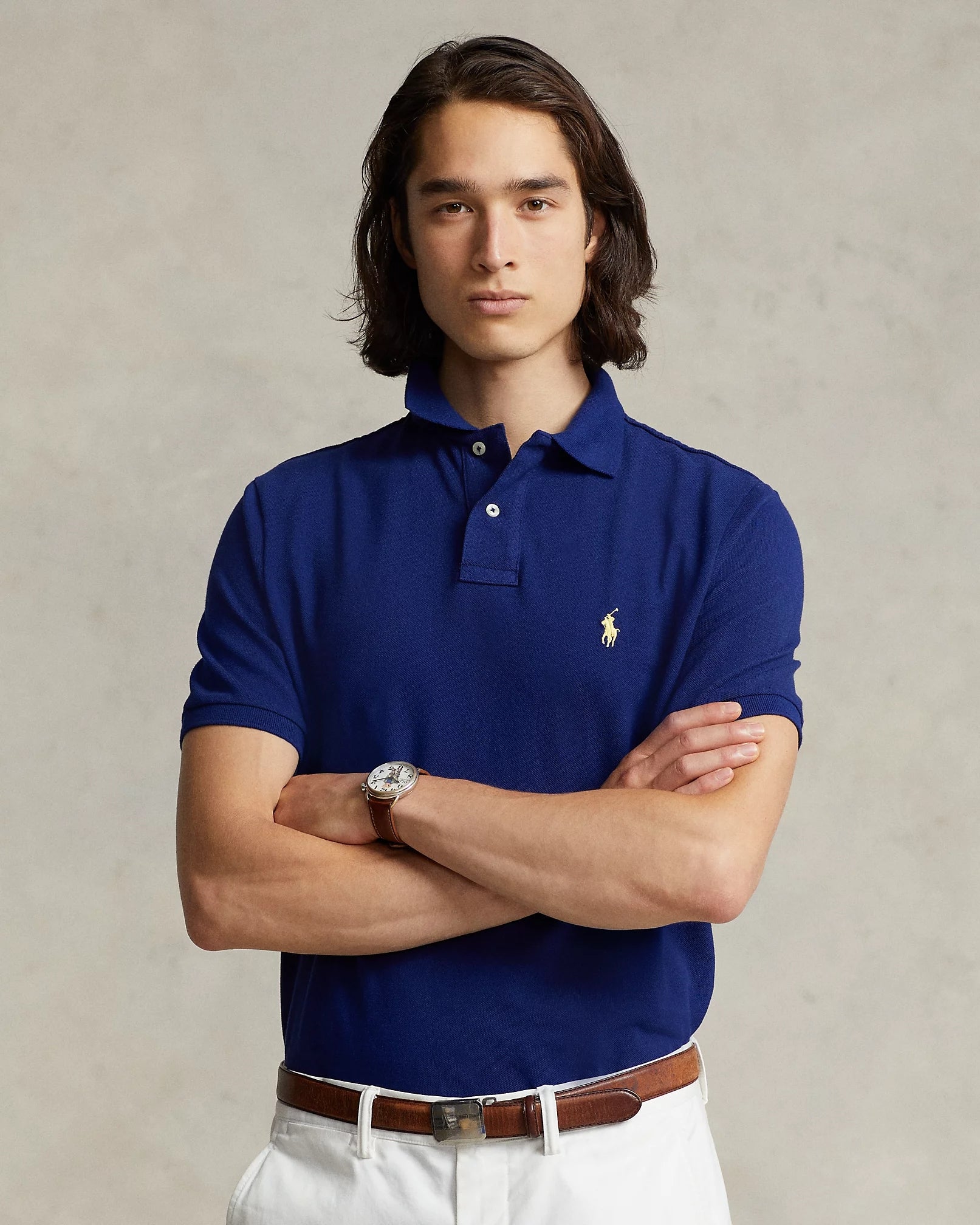 Polo in piqué Slim-Fit<BR/> 710795080 013 RALPH LAUREN 