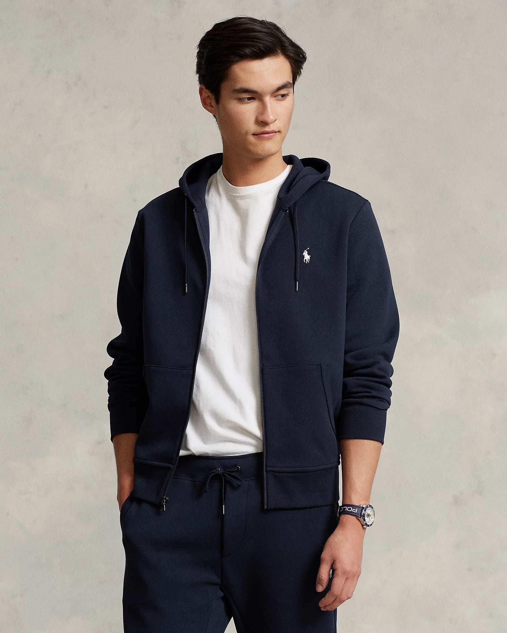 Felpa con cappuccio e cerniera<BR/> 710888282 002 RALPH LAUREN 
