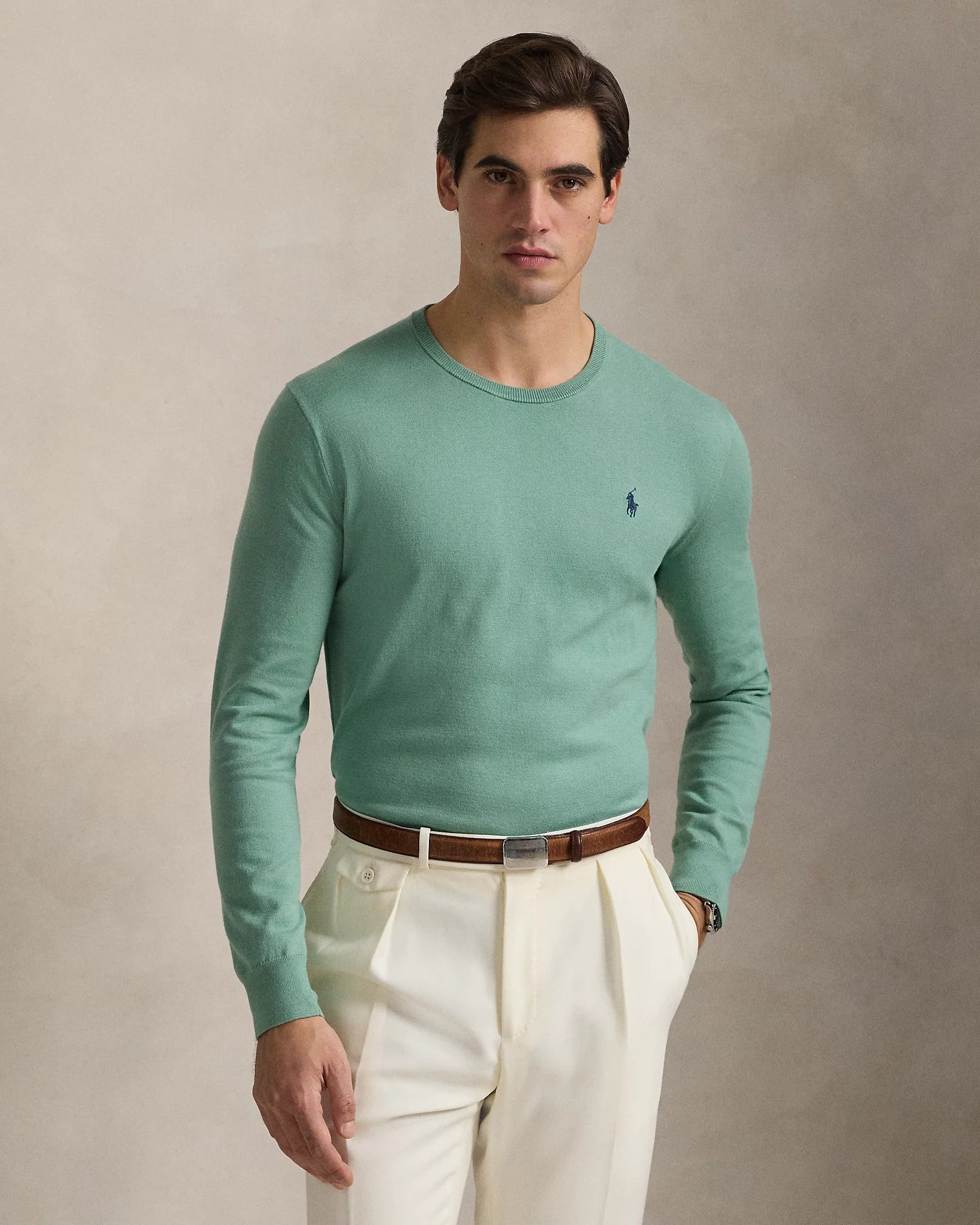 Maglia effetto texture Slim-Fit<BR/> 710890558 508 RALPH LAUREN 