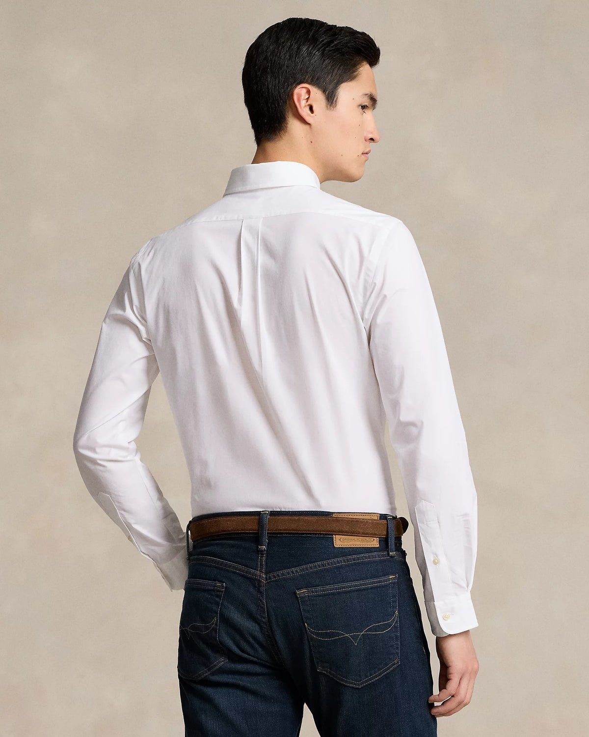Camicia in popeline stretch Custom-Fit<BR/> 710928255 002 RALPH LAUREN 