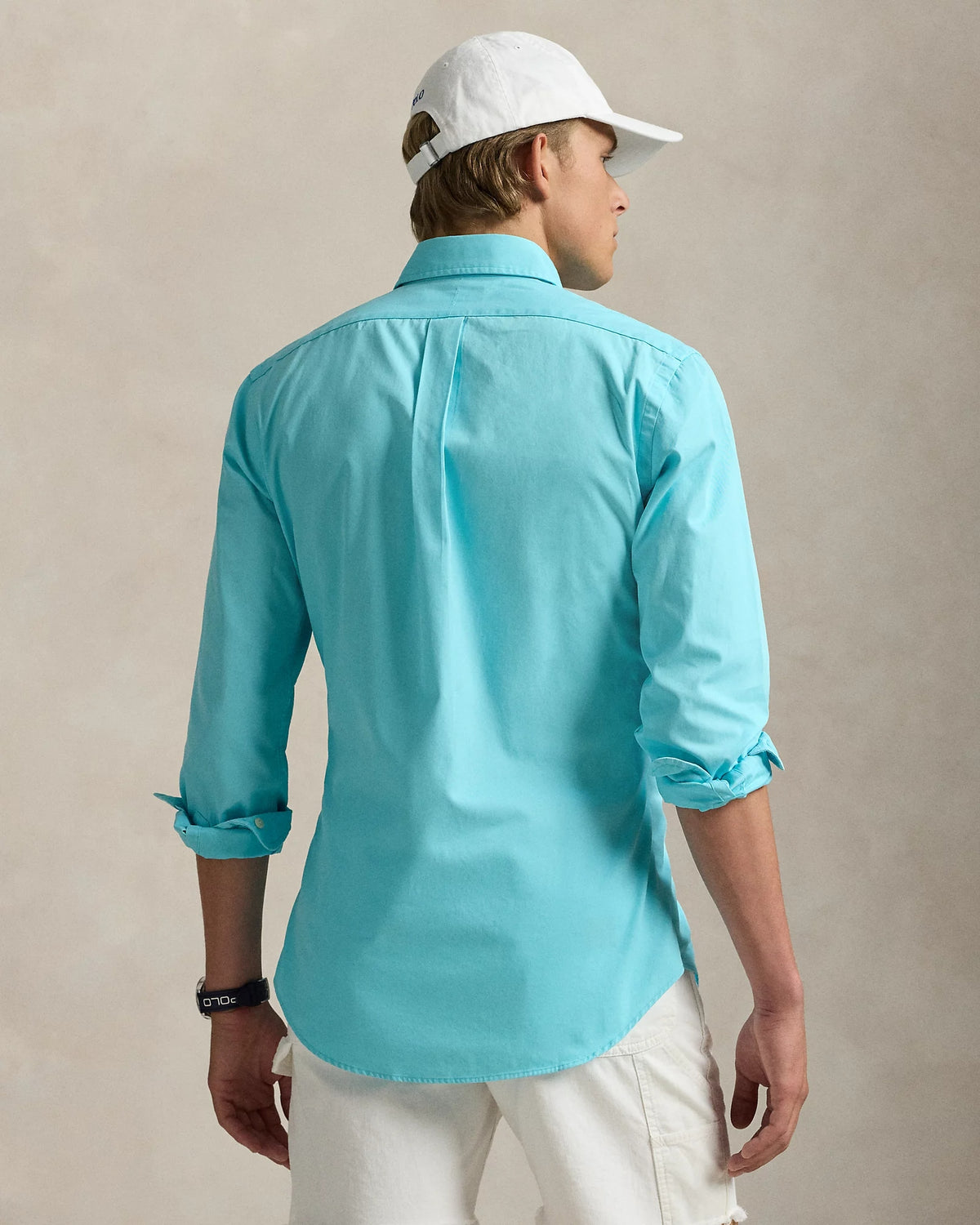 Camicia in twill Custom-Fit<BR/> 710937993 014 RALPH LAUREN 