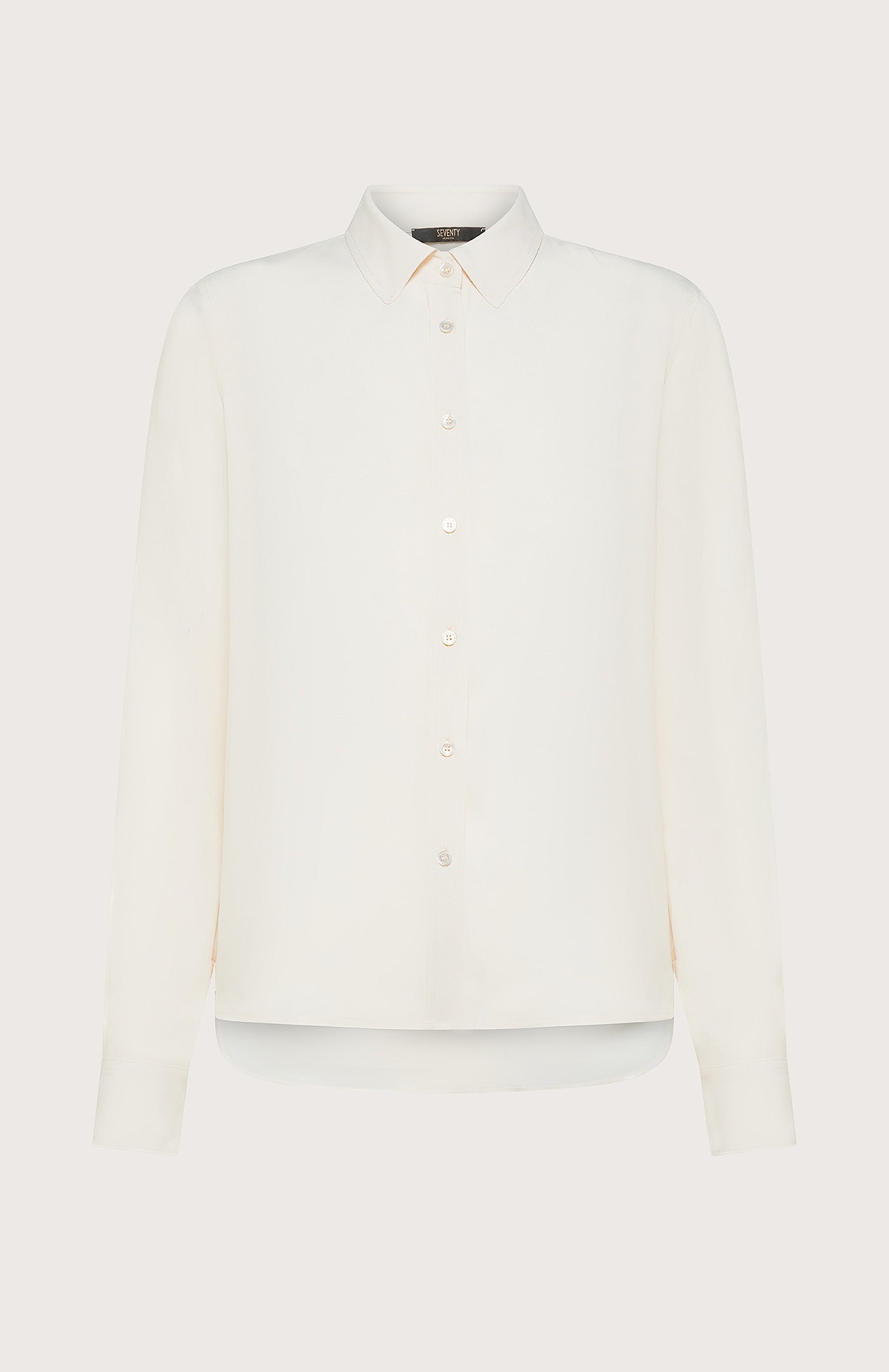 Camicia donna tinta unita in crêpe misto seta CA1411460090 006 SEVENTY 