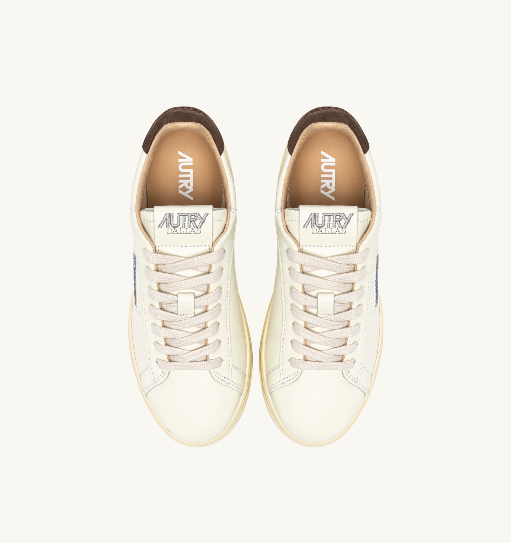 SNEAKERS DALLAS LOW IN PELLE TEAK E MARSHMALLOW ADLM MR22 AUTRY ACTION SHOES 
