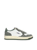 Sneakers Medalist bianche e verdi in pelle scamosciata