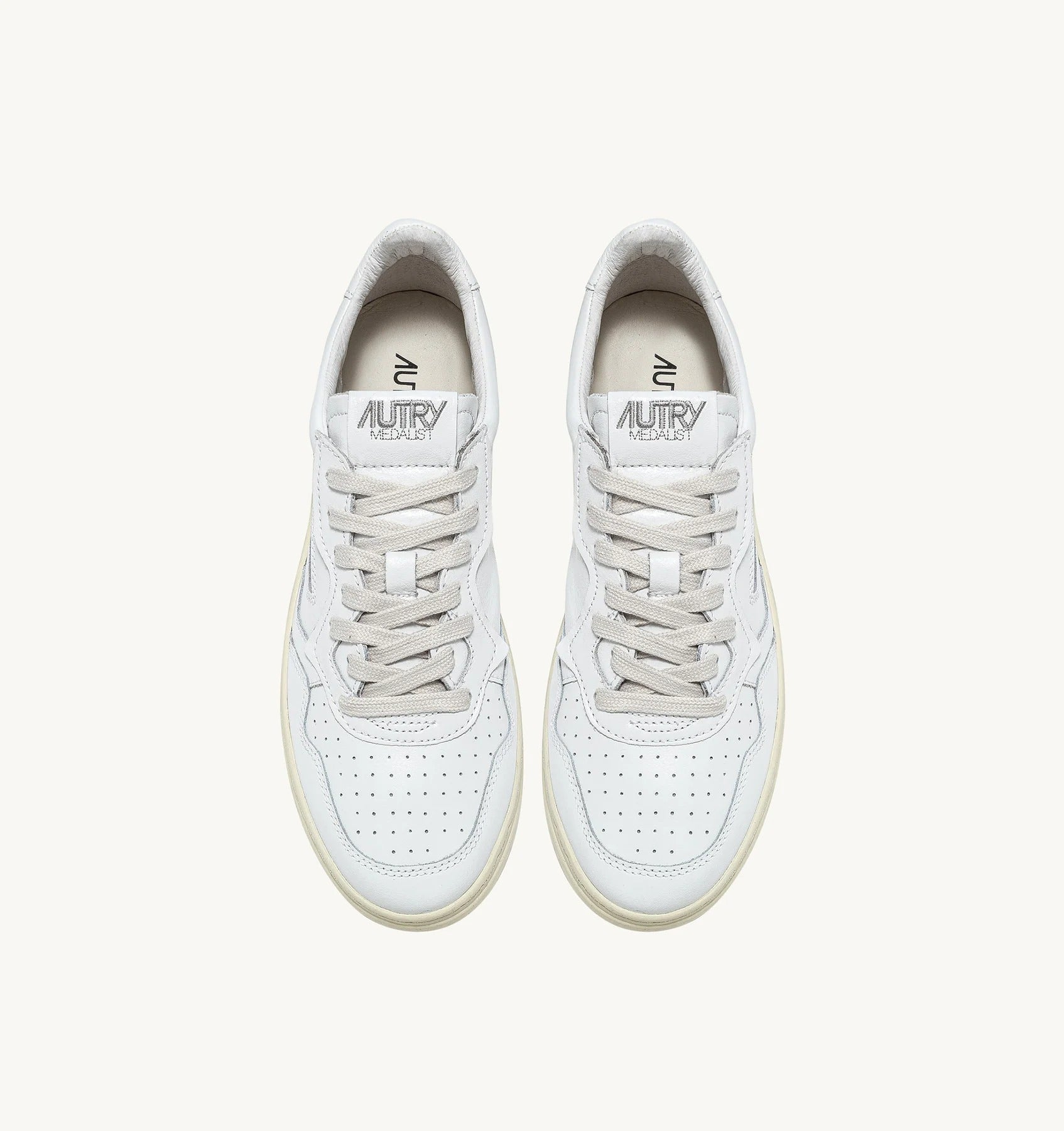 SNEAKERS MEDALIST LOW IN PELLE BIANCA AULM LL15 AUTRY ACTION SHOES 