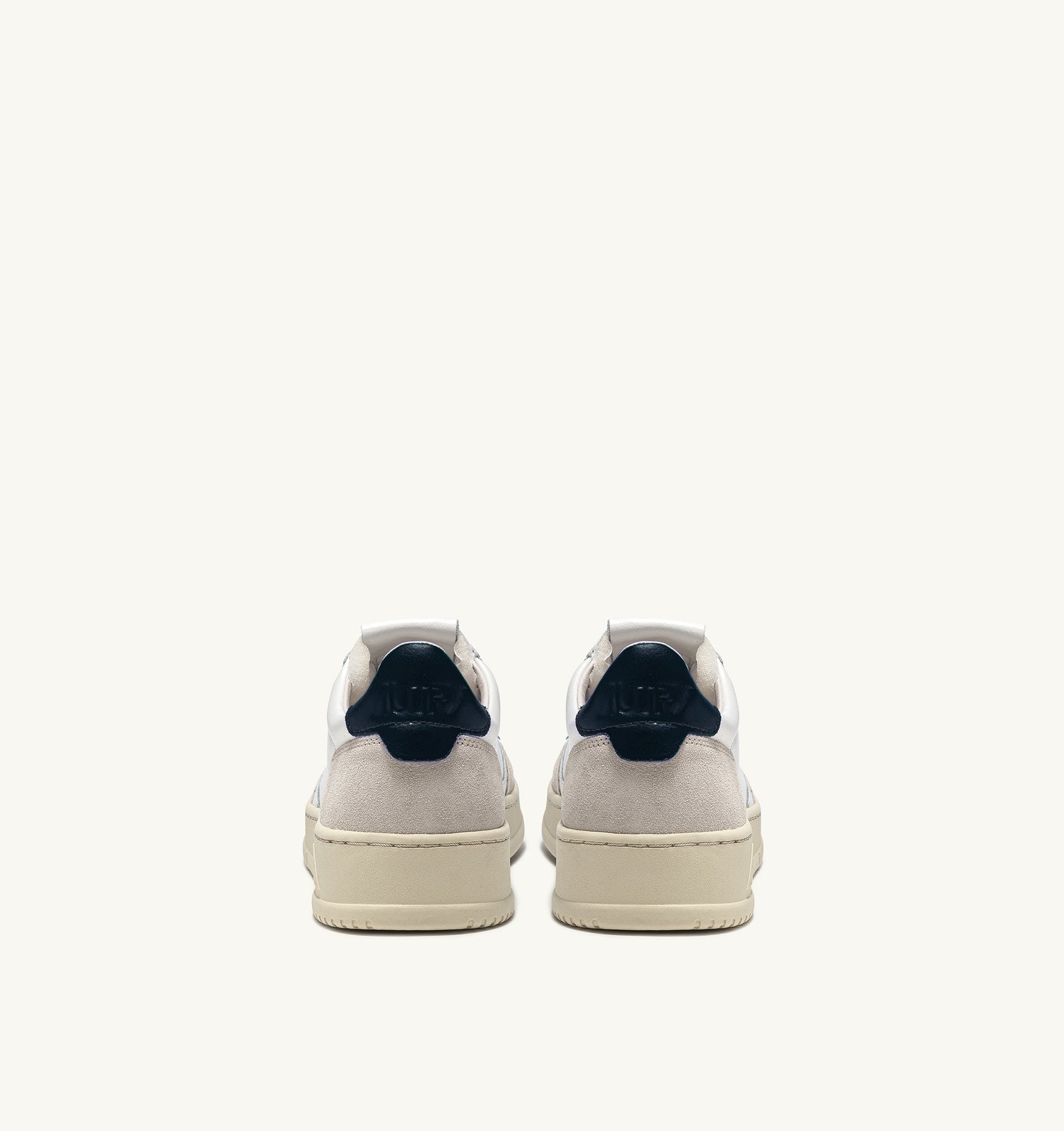 SNEAKERS MEDALIST LOW IN PELLE BIANCA E BLU E SUEDE BEIGE AULM LS28 AUTRY ACTION SHOES 