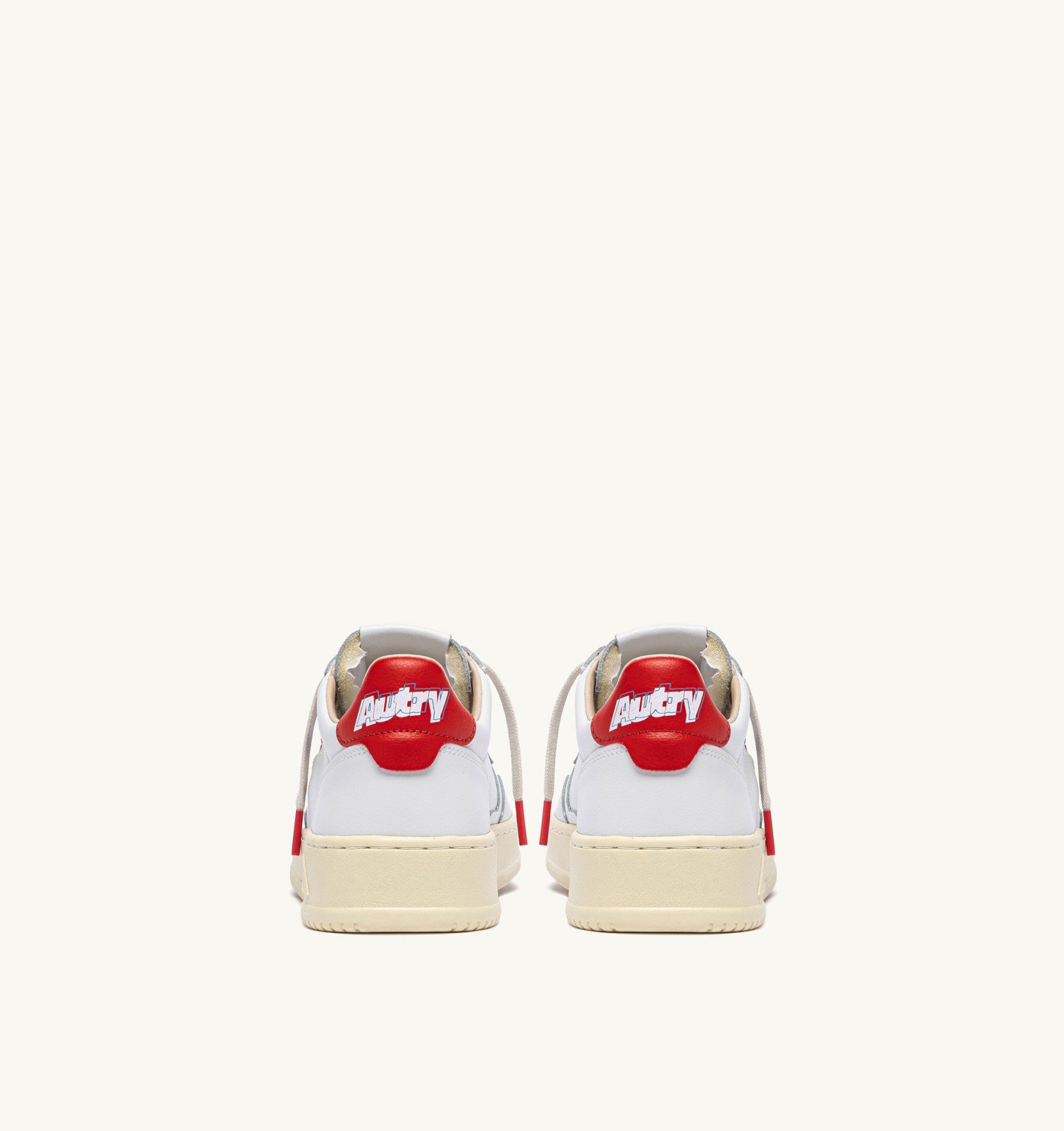 SNEAKERS MEDALIST LOW IN PELLE BIANCA E SPICY ORANGE<BR/> AULM TB03 AUTRY ACTION SHOES 