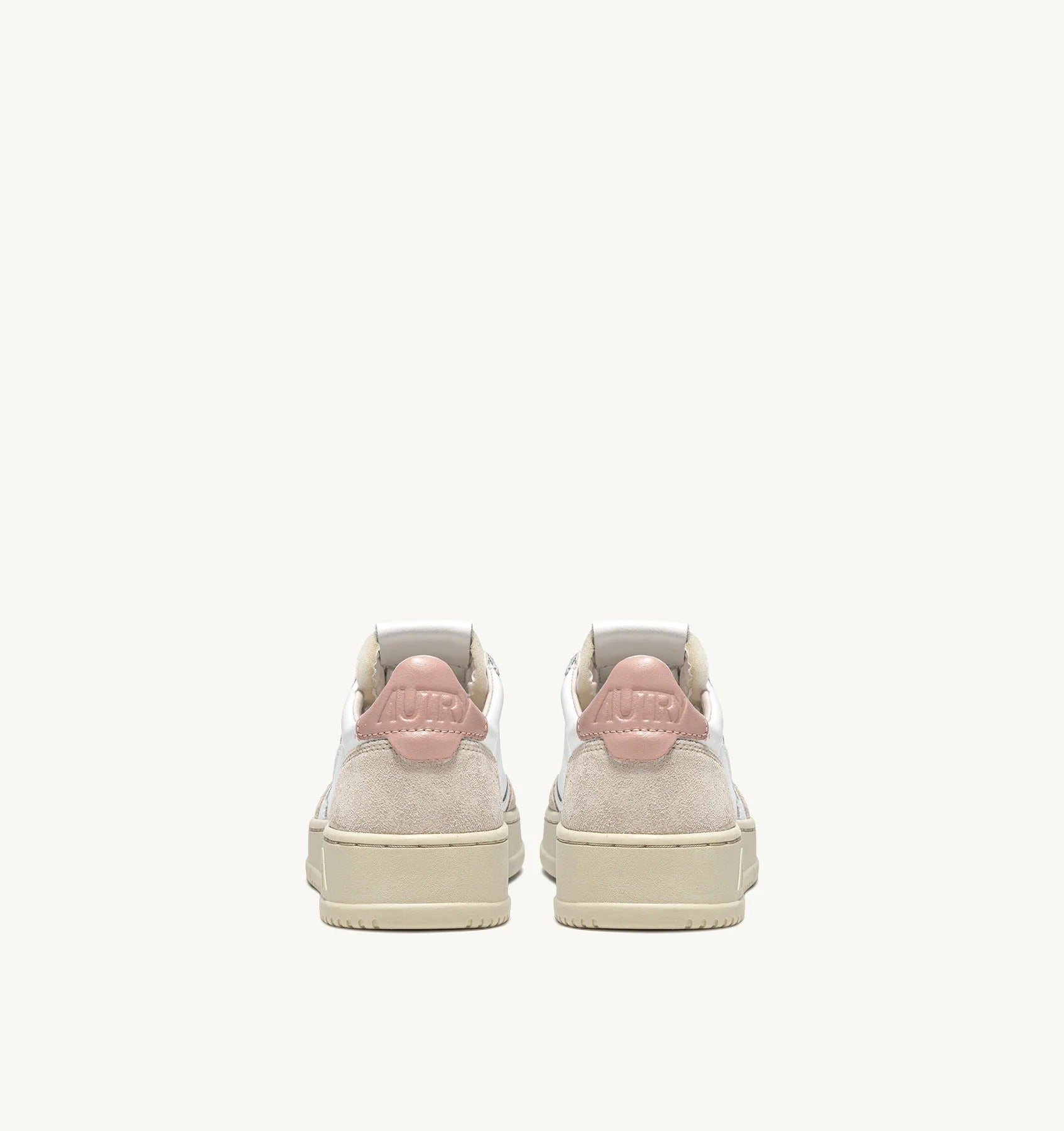 SNEAKERS MEDALIST LOW IN PELLE BIANCA E POWDER E SUEDE BEIGE AULW LS37 AUTRY ACTION SHOES 