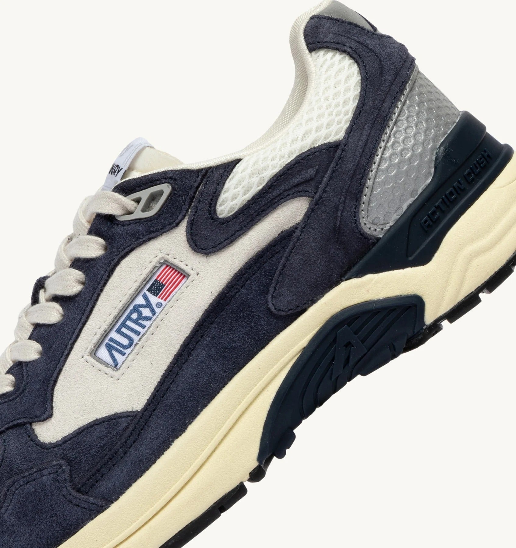 SNEAKERS HYPERWAY IN MESH E SUEDE SPACE BLUE E ARGENTO<BR/> HYLM SA06 AUTRY ACTION SHOES 