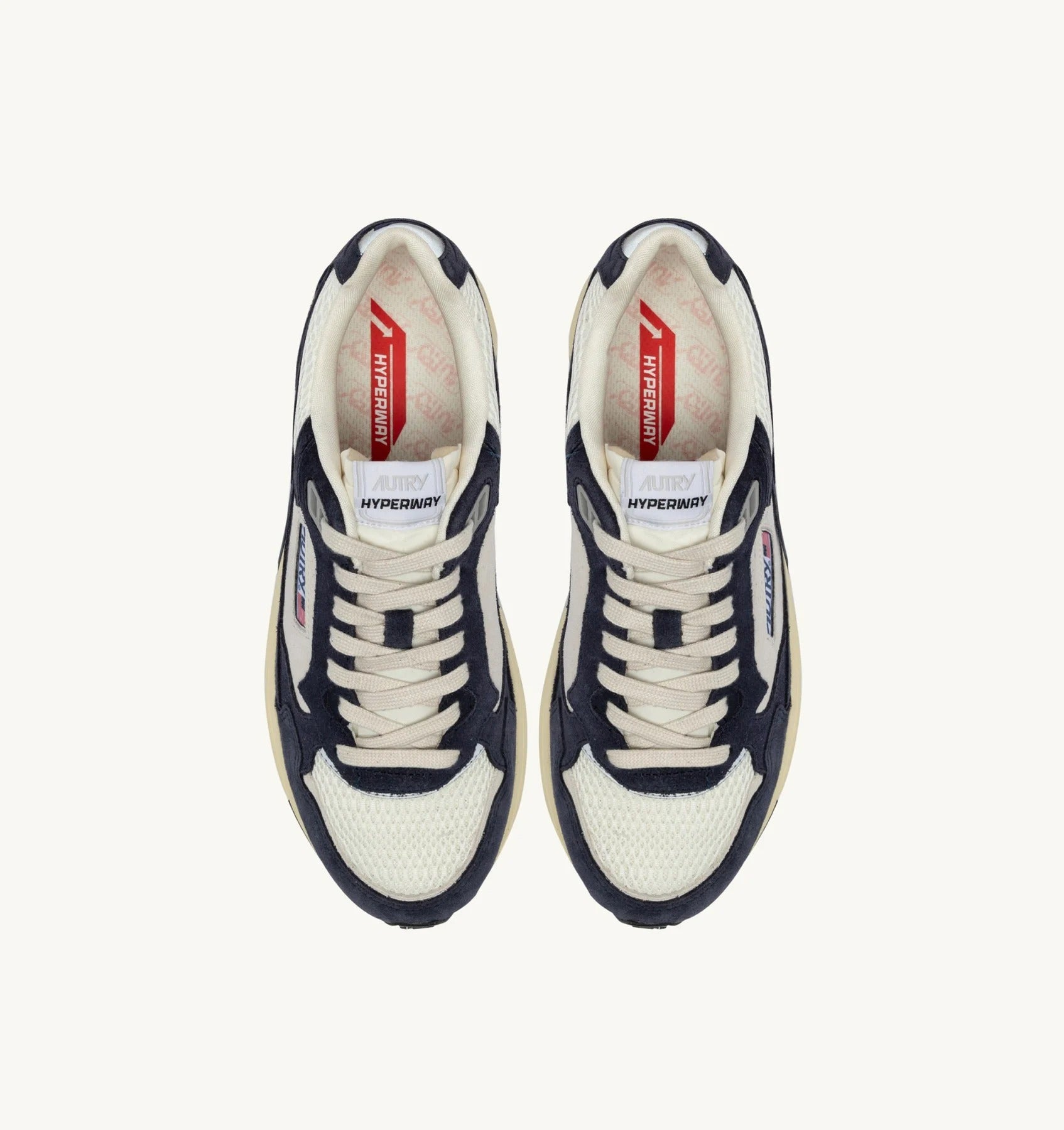 SNEAKERS HYPERWAY IN MESH E SUEDE SPACE BLUE E ARGENTO<BR/> HYLM SA06 AUTRY ACTION SHOES 