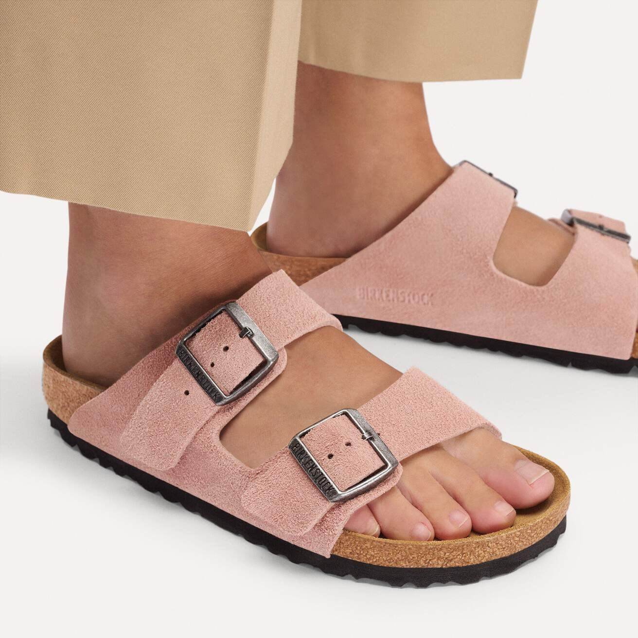 Arizona<BR/>Pelle scamosciata 1031651ARIZONA PINKCLAY BIRKENSTOCK 