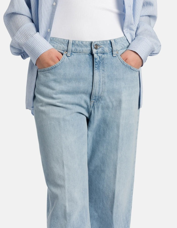 Jeans Tami wide leg in denim fisso<BR/> DP770DFE286DMA7O 800 DONDUP 