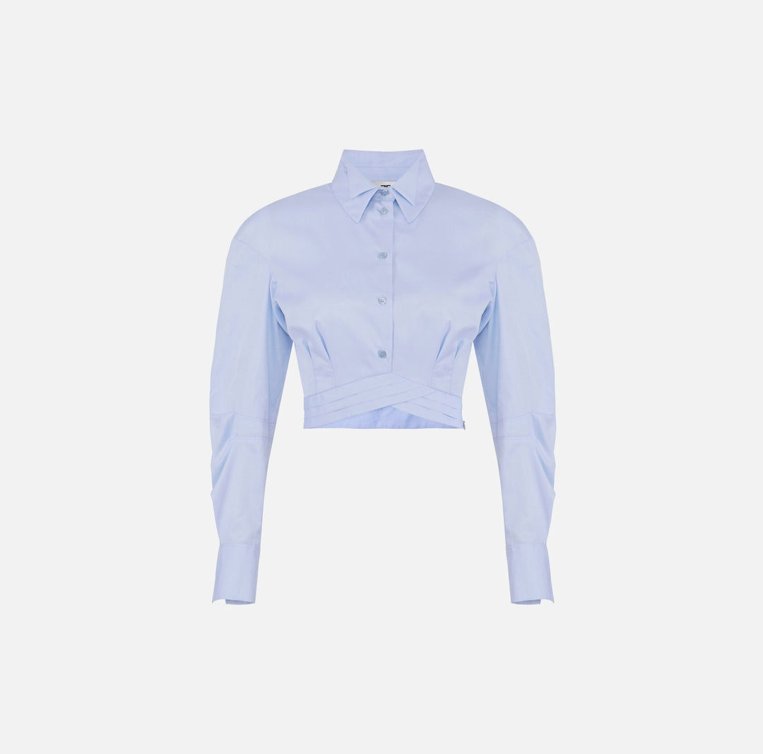 Camicia in popeline di cotone con fascione CA12161E2 019 ELISABETTA FRANCHI 