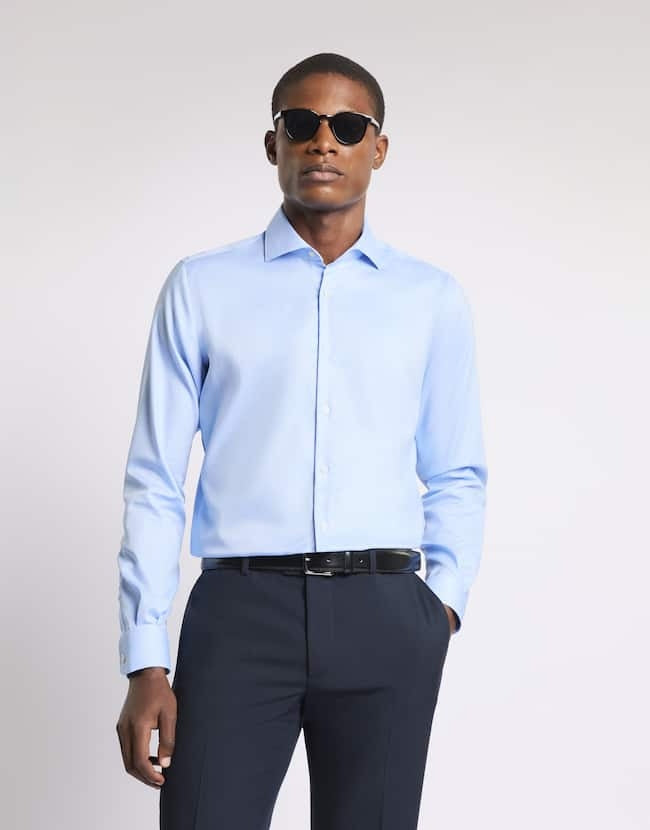 Camicia in Cotone Oxford<BR/> NCMA1522590PJV U010 FAY 