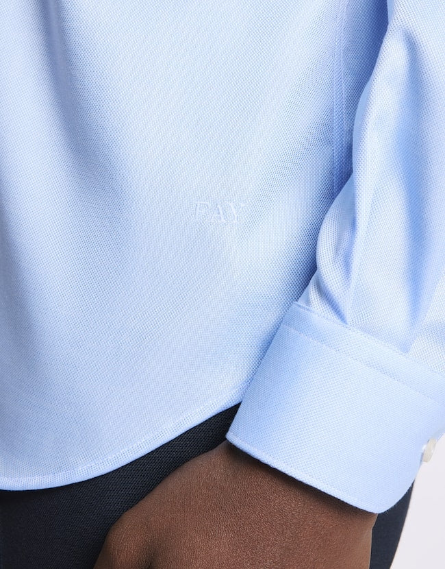 Camicia in Cotone Oxford<BR/> NCMA1522590PJV U010 FAY 