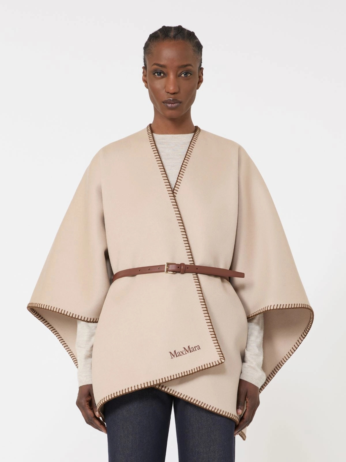 MXACOLOMBA<BR/>Mantella in lana e cachemire con cintura MXACOLOMBA 001 MAX MARA 