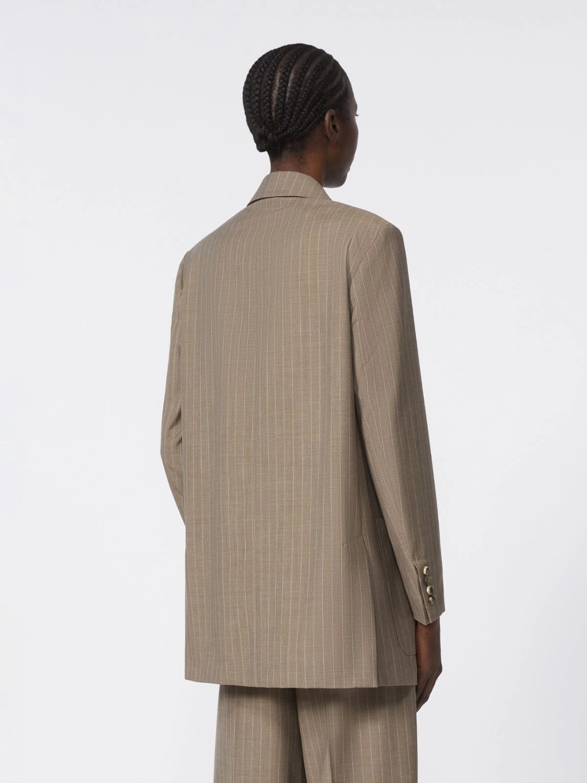 MXMACCIAIO<BR/>Blazer over in tela di lana gessata MXMACCIAIO 001 MAX MARA 