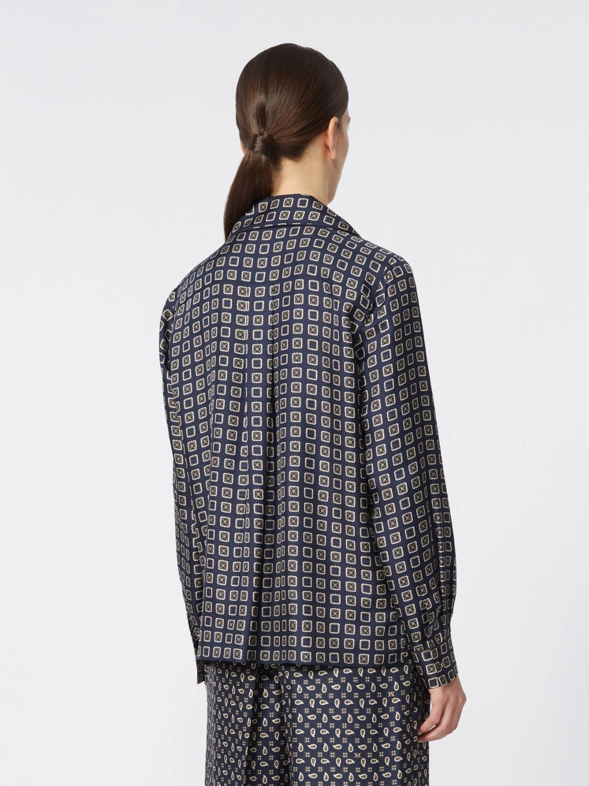 MXMDISCO<BR/>Camicia semiaderente in seta stampata MXMDISCO 002 MAX MARA 