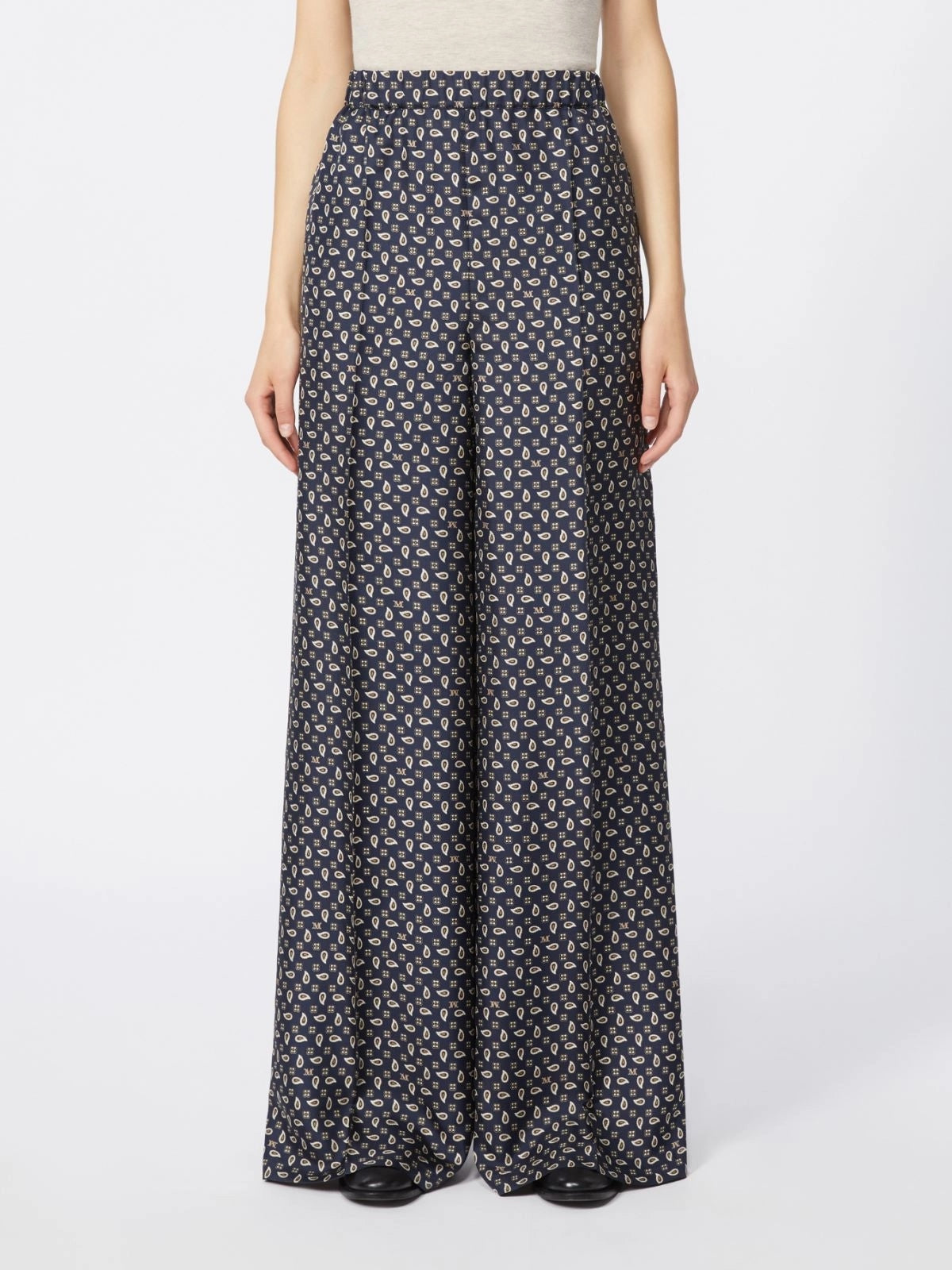 MXMVISCHIO<BR/>Pantalone in seta stampata MXMVISCHIO 001 MAX MARA 