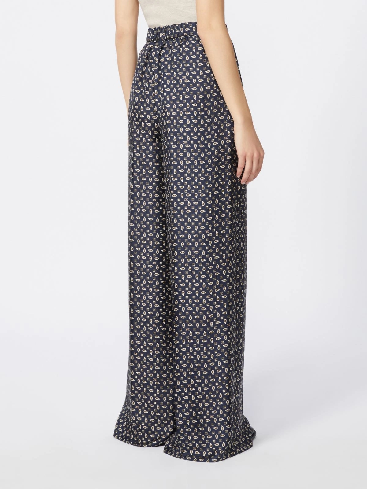 MXMVISCHIO<BR/>Pantalone in seta stampata MXMVISCHIO 001 MAX MARA 