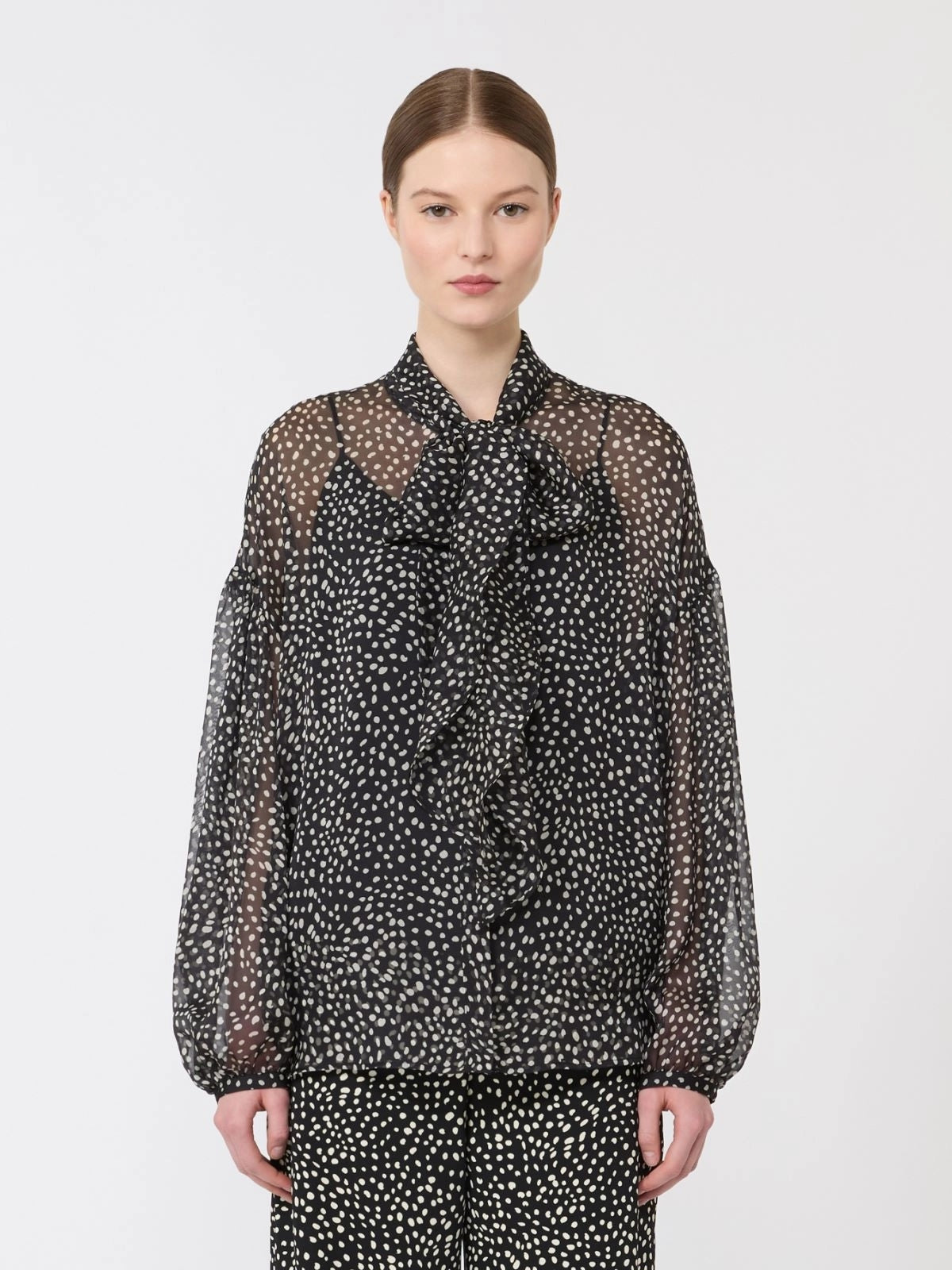 MSTETERE<BR/>Blusa in chiffon stampato MSTETERE 002 MAX MARA CAPSULE 