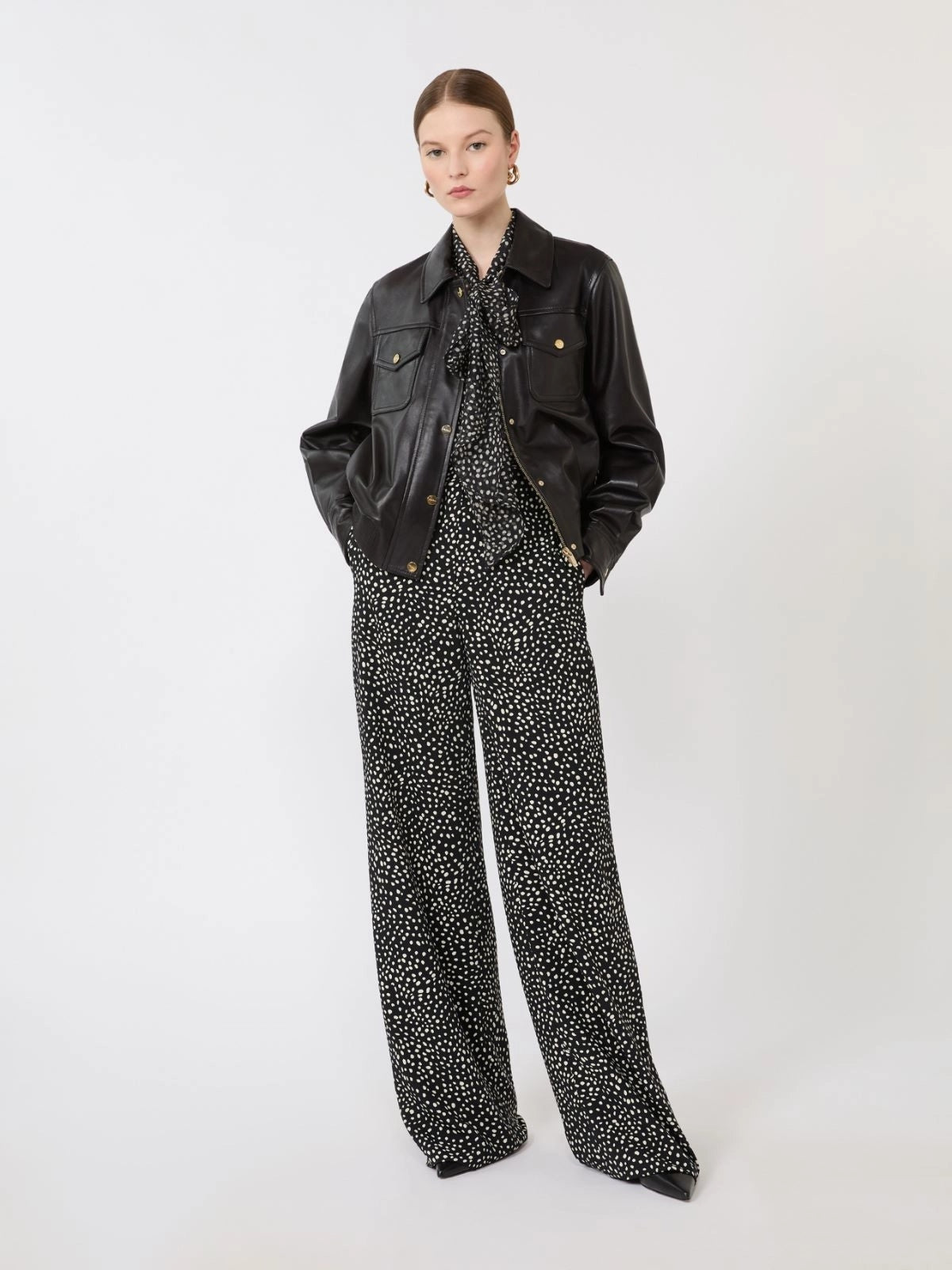MSTFRESCO<BR/>Pantalone in sablé stampato MSTFRESCO 002 MAX MARA CAPSULE 