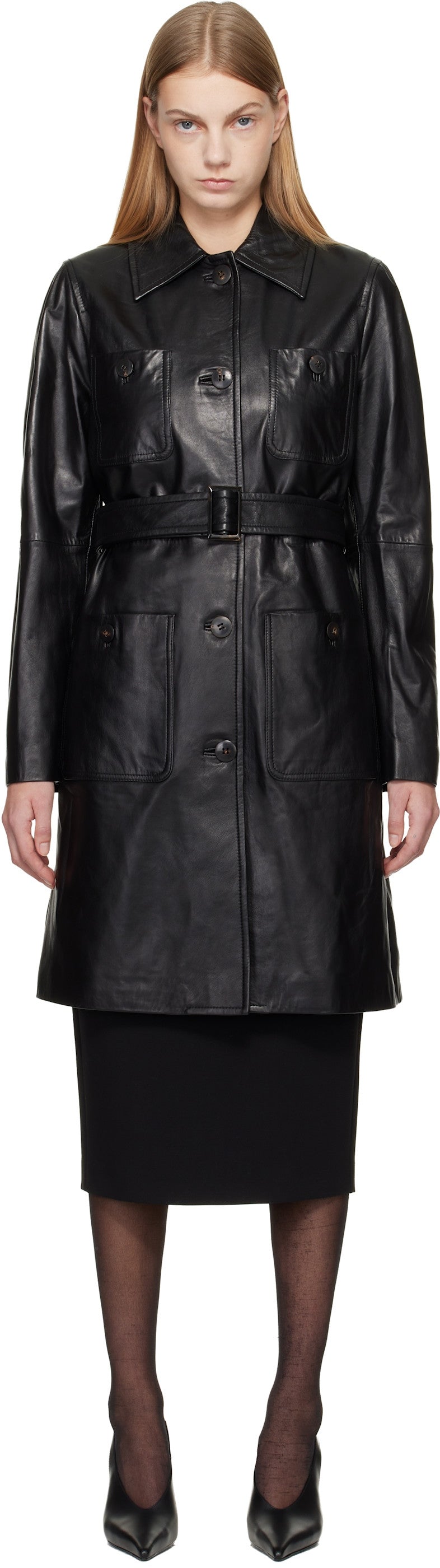 MSTAMACA<BR/>Soprabito in pelle MSTAMACA 003 MAX MARA STUDIO 