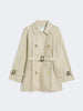 MTCCALLETrench crop in twill antigoccia