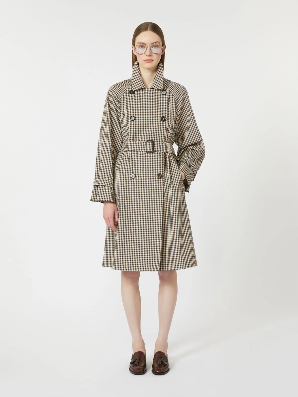 MTCFATE<BR/>Trench in twill antigoccia fantasia MTCFATE 001 MAX MARA THE CUBE 