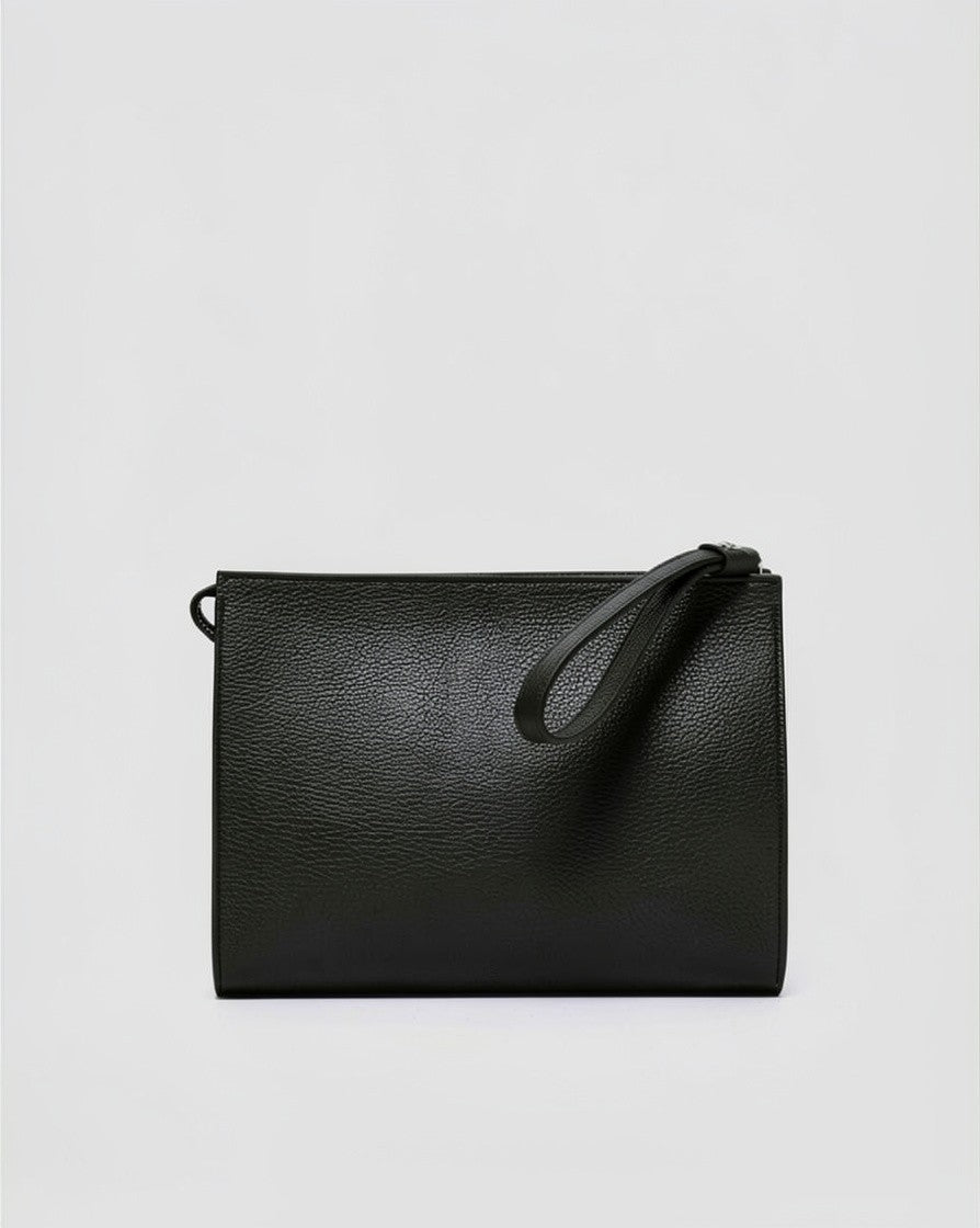 Pouch Micron in pelle con polsiera<BR/> SU0127MIC NERO ORCIANI 