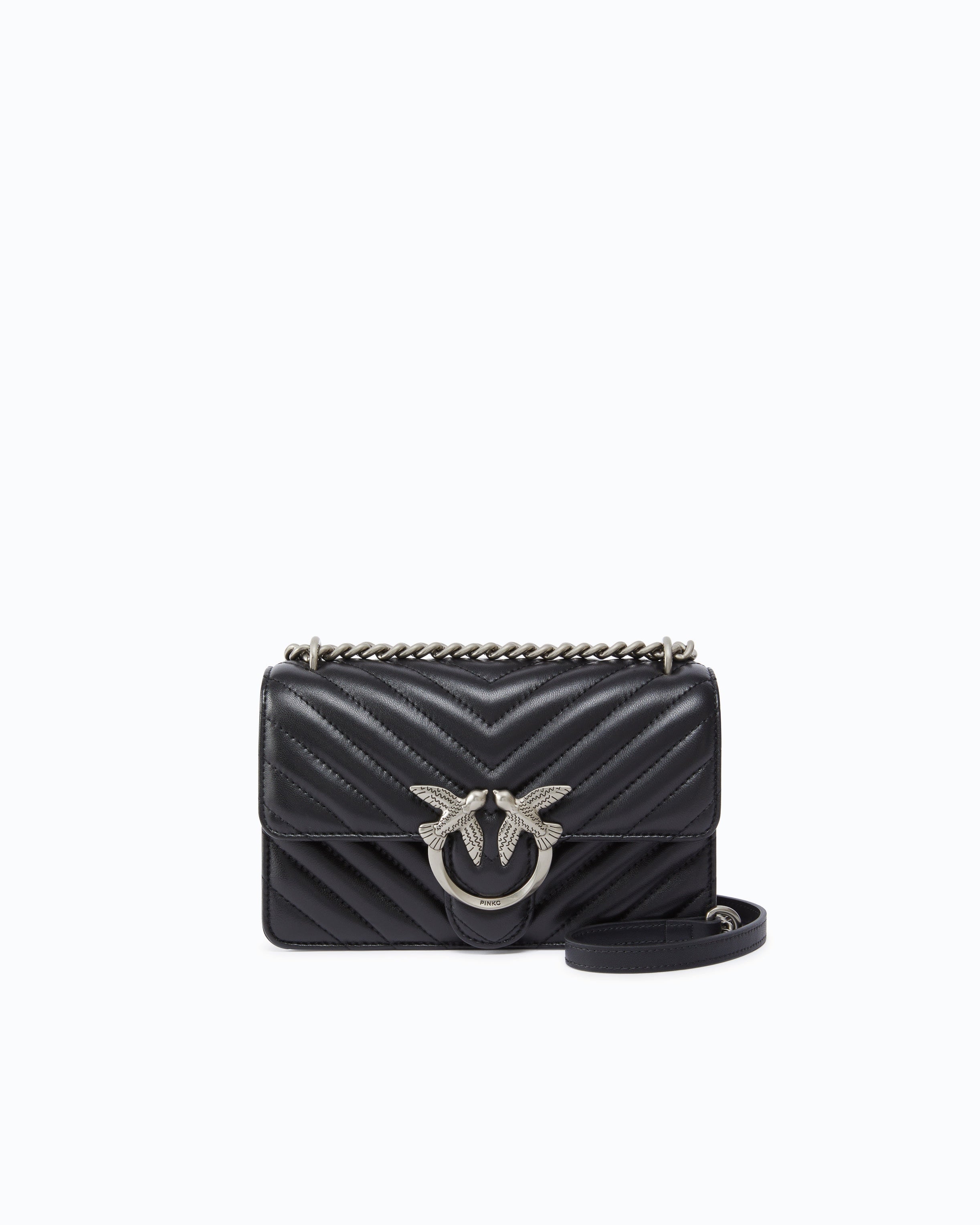 Borsa piccola a tracolla Love Bag One Chevron<BR/> 100074A0GK Z99O PINKO 