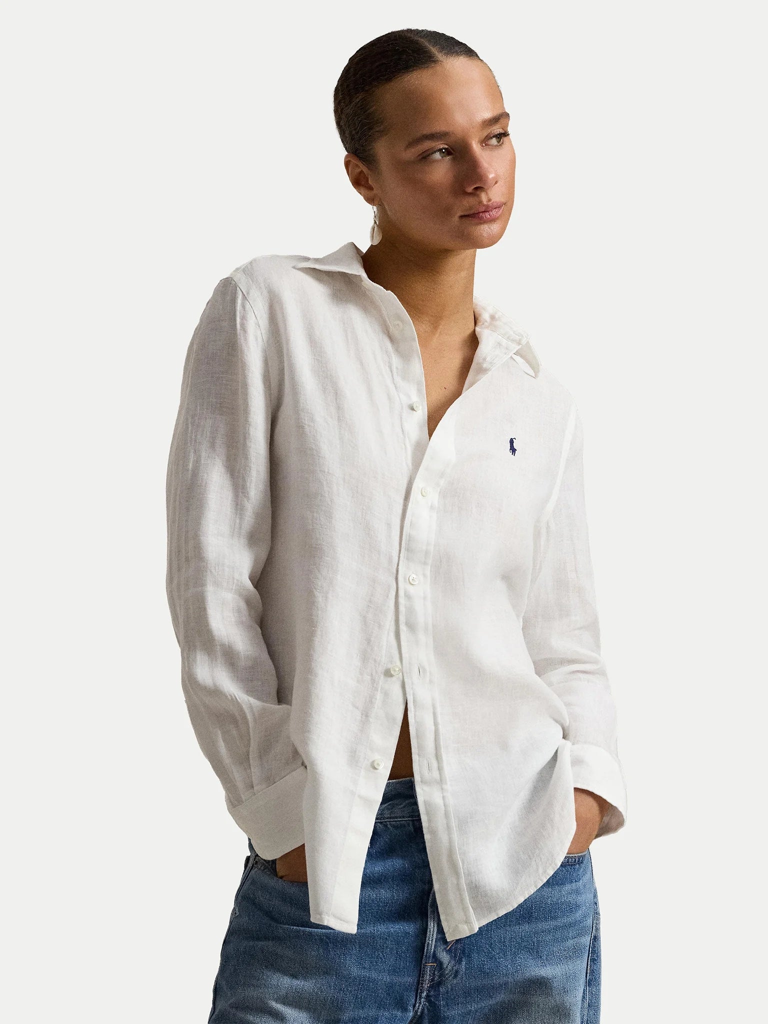 Camicia donna Polo Ralph Lauren realizzata in lino 211970730 518 RALPH LAUREN 