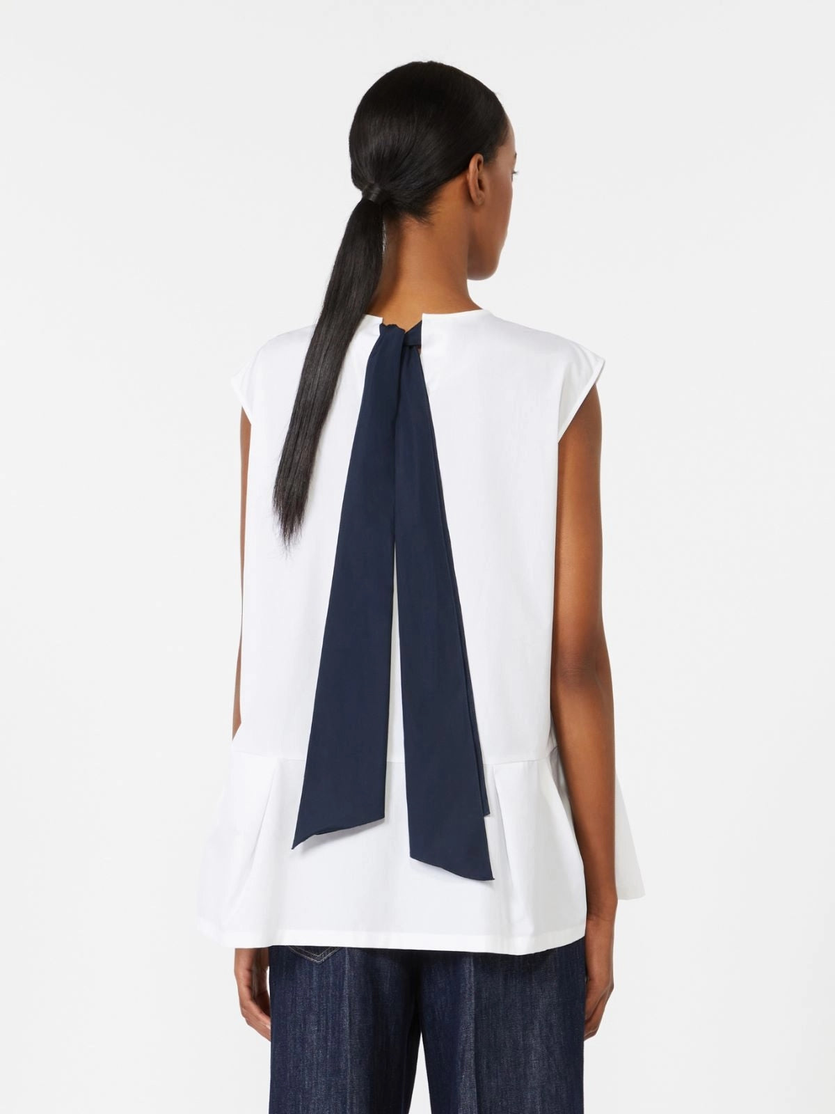 SMMBRAVA<BR/>Top in popeline di cotone - Bianco<BR/><BR/> SMMBRAVA 060 S MAX MARA 