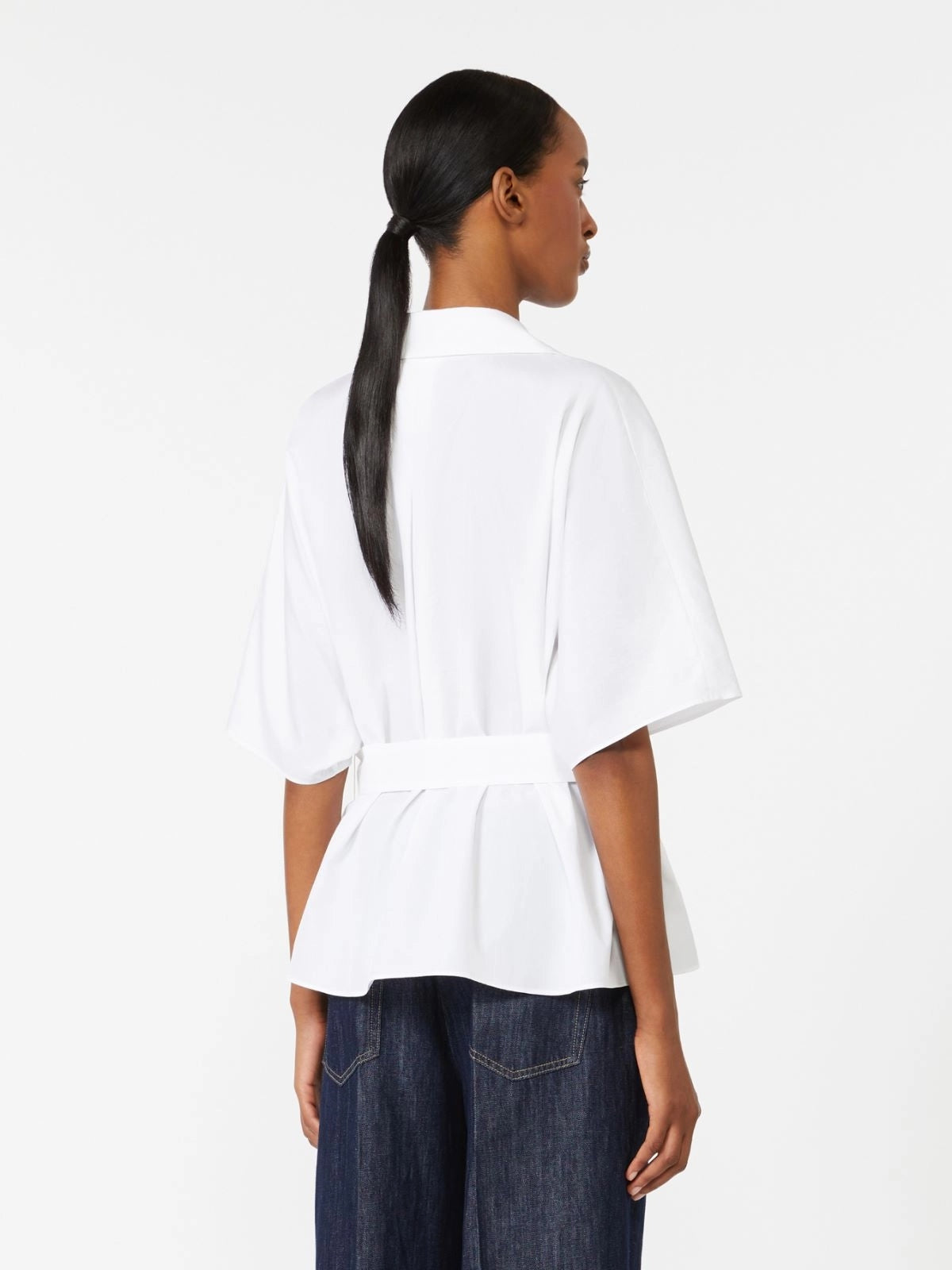 SMMCARISMA<BR/>Camicia in popeline di cotone - Bianco<BR/> SMMCARISMA 060 S MAX MARA 
