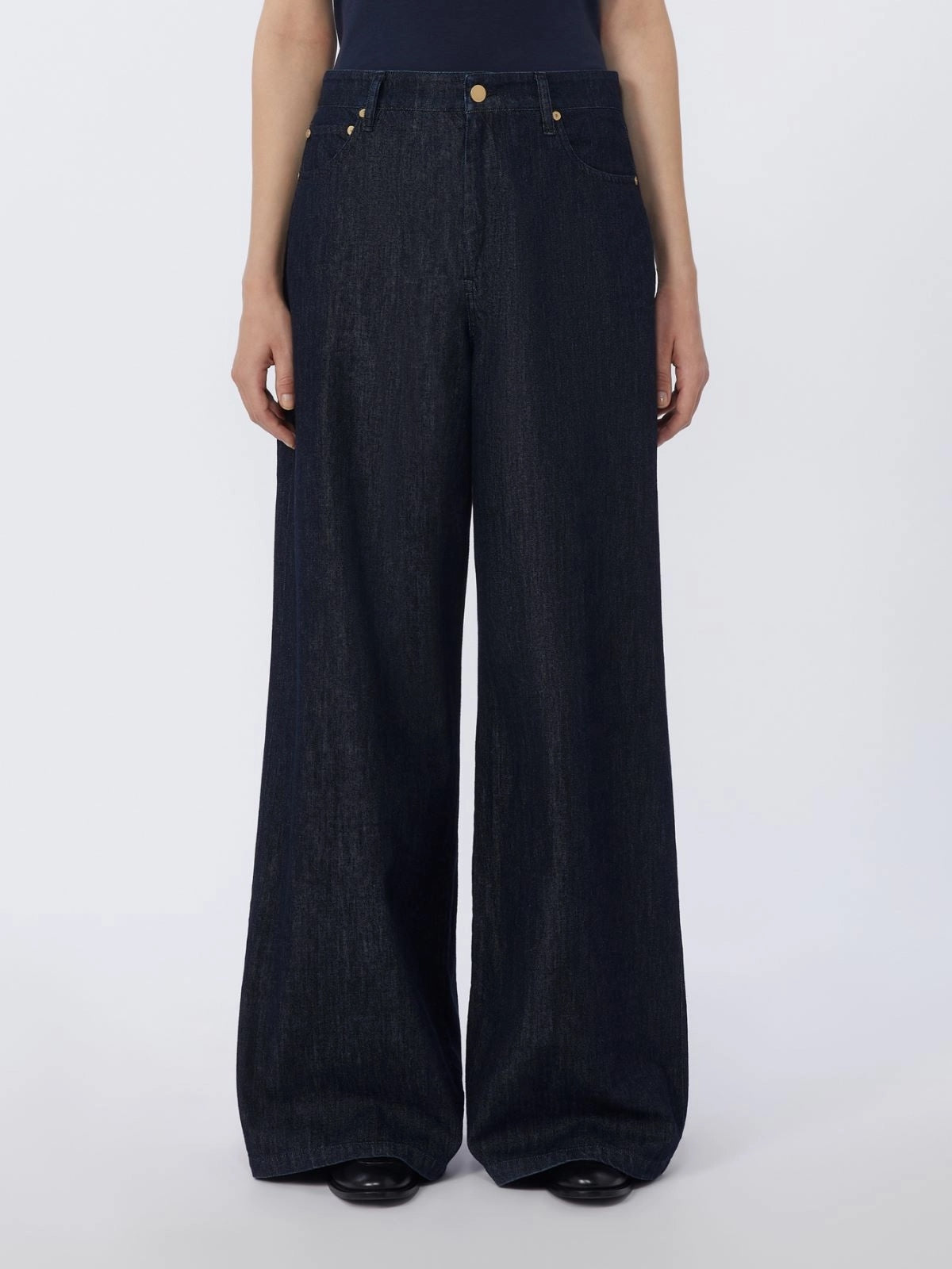 SMMLAVINIA<BR/>Jeans dritti in denim di cotone SMMLAVINIA 001 S MAX MARA 