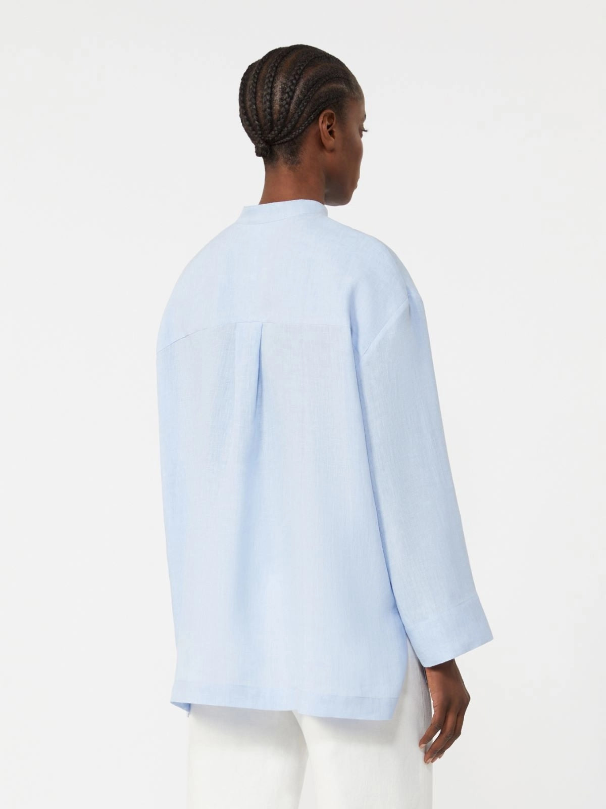 Camicia in puro lino - Bianco ottico<BR/> SMMCANTICO 011 S MAX MARA 2 