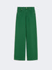 Pantalone 5 tasche in cotone e lino - Verde