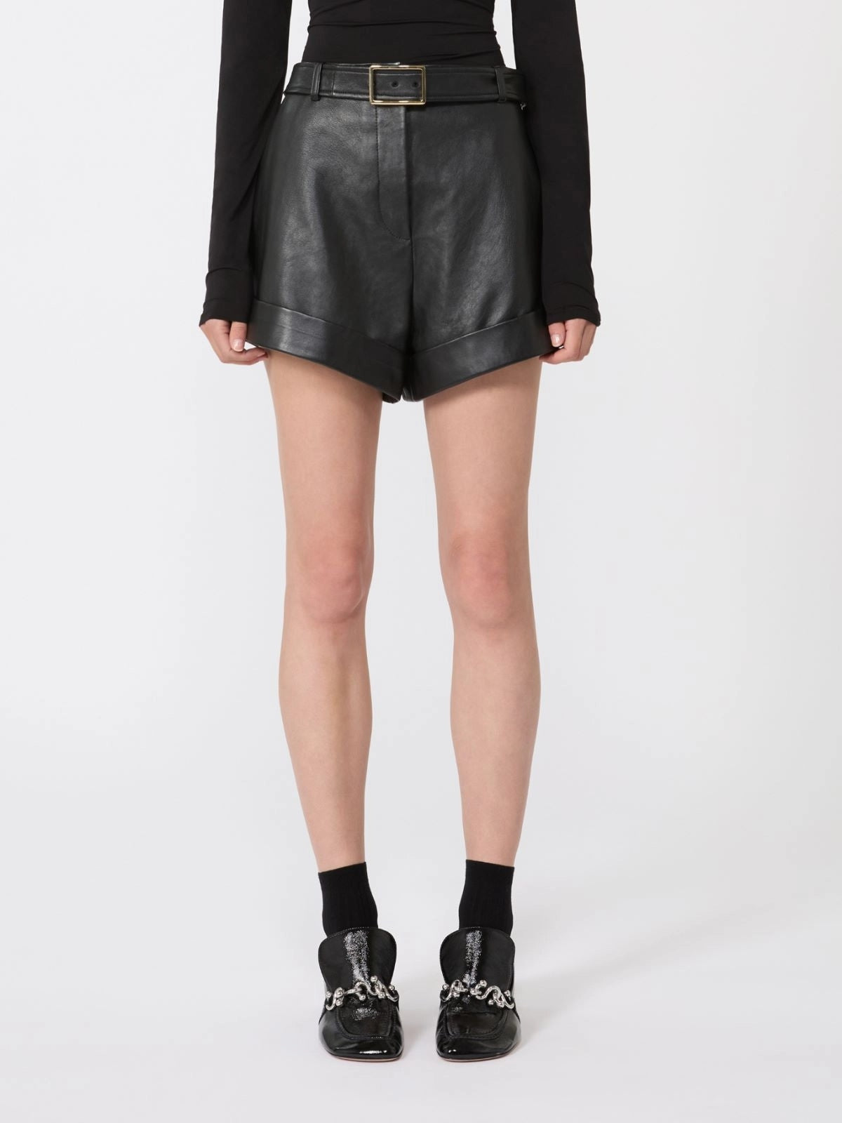 SPXVASAIO<BR/>Bermuda in pelle SPXVASAIO 002 SPORTMAX 